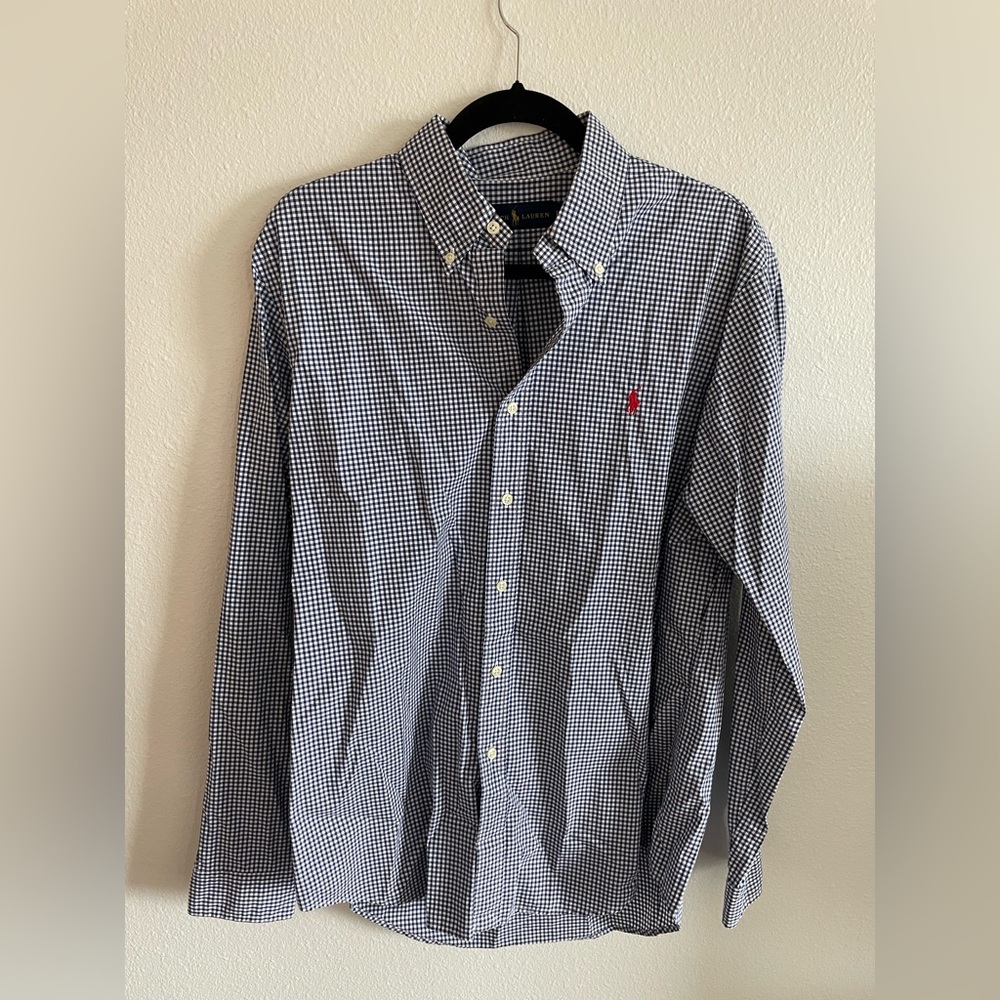 Men’s Ralph Lauren Polo Button Up  - Blue Gingham